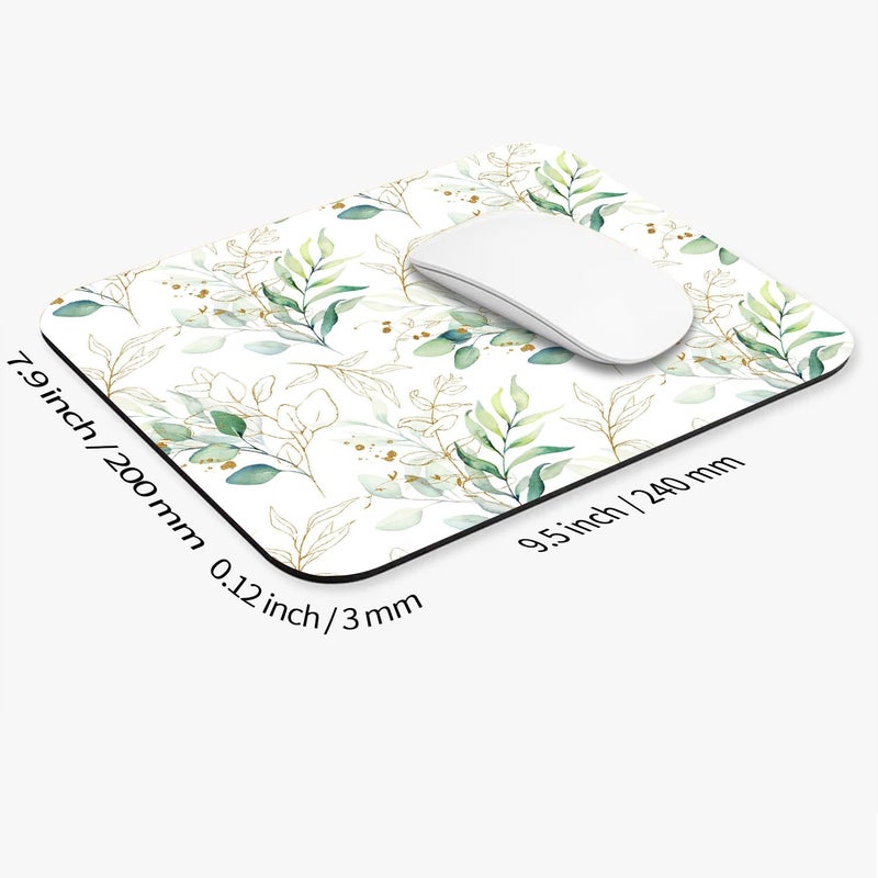 Armanza Square Mouse Pad Pretty Leaves, Personalized Premium-Textured Custom Mouse Mat Design, Washable Mousepad Cloth, Non-Slip Rubber Base Computer Mouse Pads for Wireless Mouse - Image 2